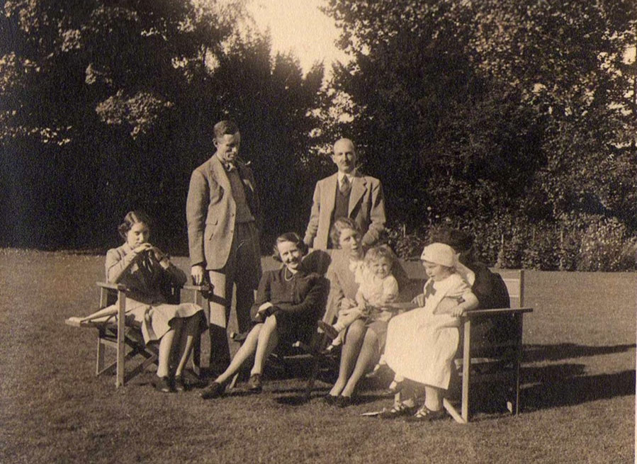 The Donald  family at home together on the 23 September 1939 for the last time