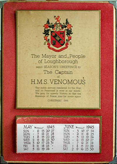 Calendar from the City of Loughborough, 1945