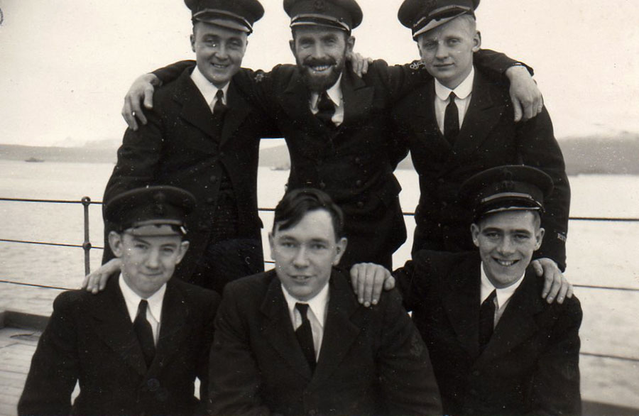 Shipmates of Don Preece on HMS Hecla, Iceland, 1941
