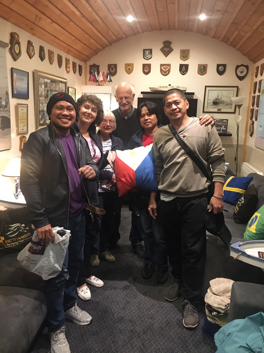Seamen from the Philippines in the Flying Angel Club at Falmouth Docks