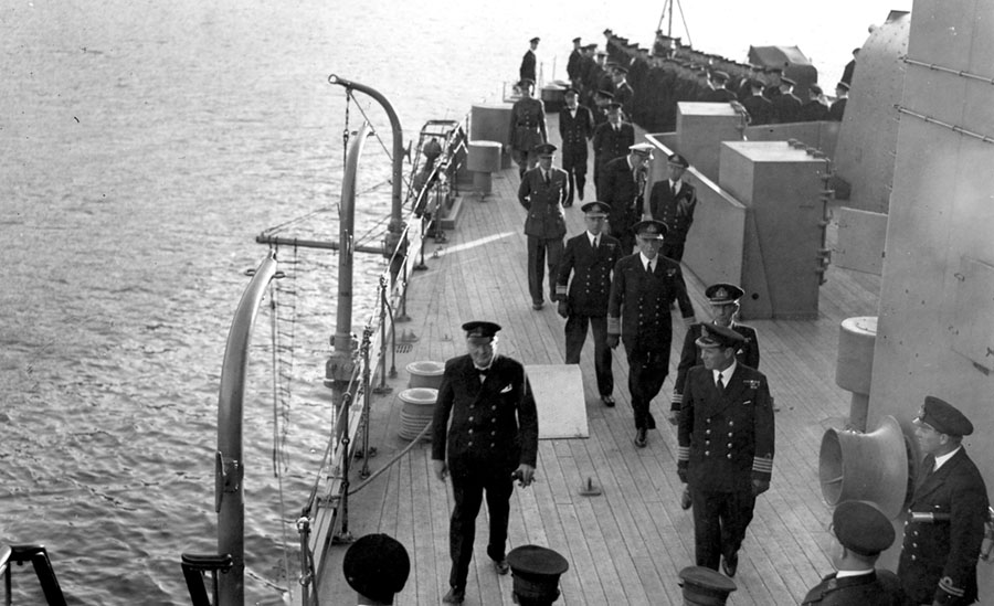 Churchill on HMS Hecla