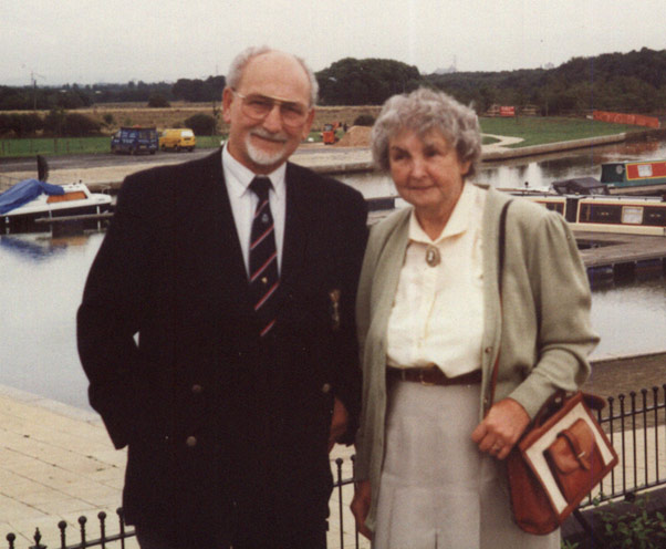 Harry Cliffe in later life with Marie, his wife