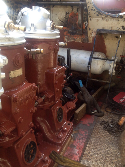Kromhout engine installed