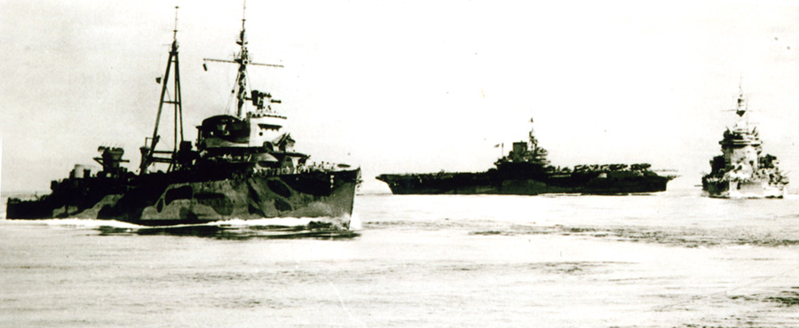 RNNS Jacob von Heemskerk exercising with the Eastern Fleet