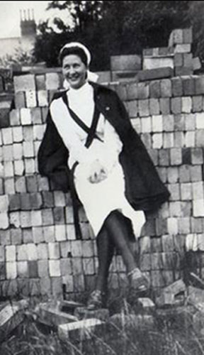 Nurse Cox at Hill End Hospital St Albans 1940