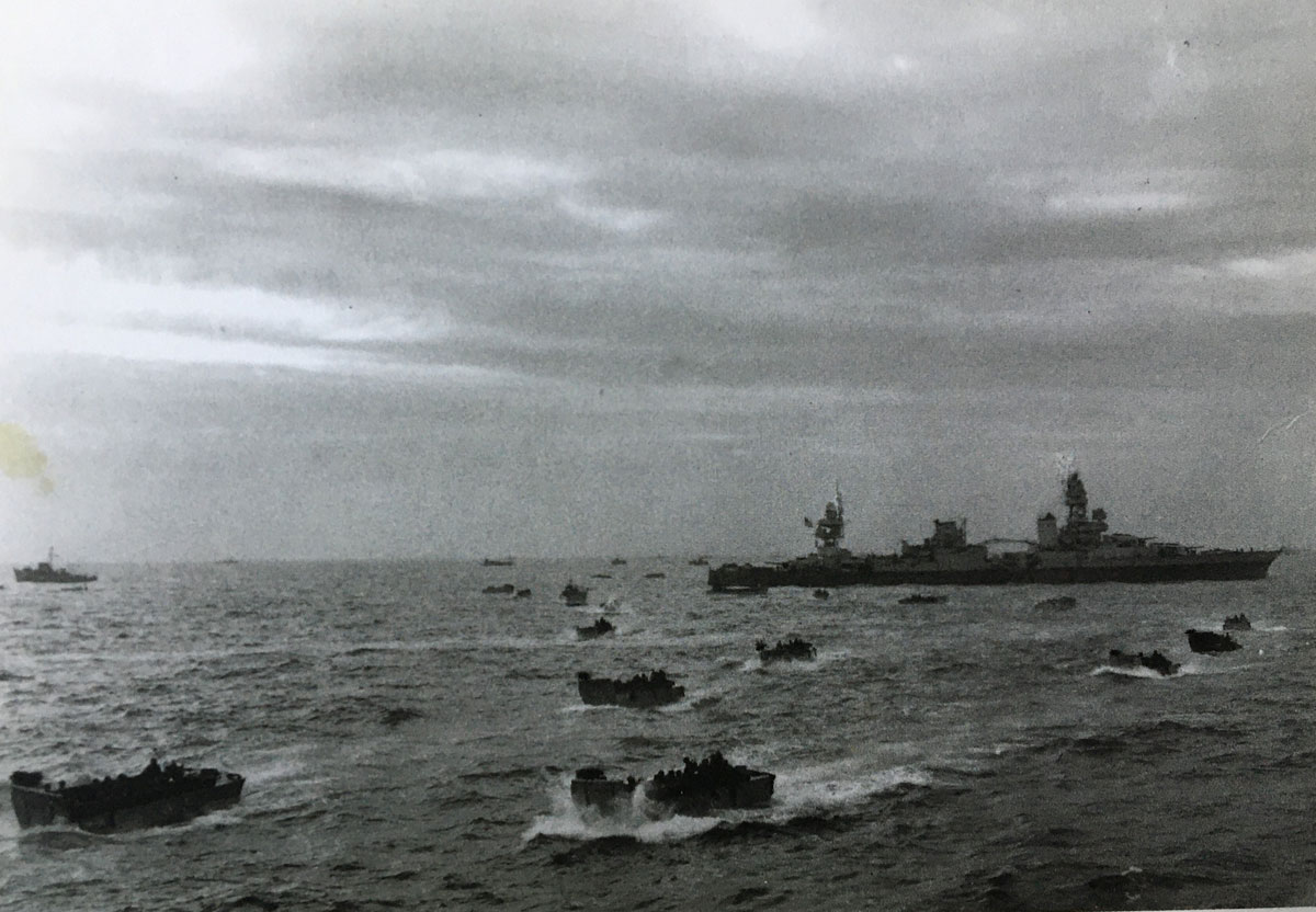 LCT crossing the Channel to the D Day landings in Normandy 1944