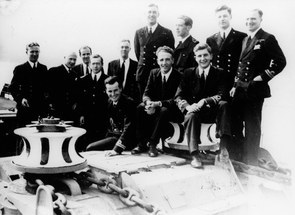 Officrs on HMS Cassanra, 1944