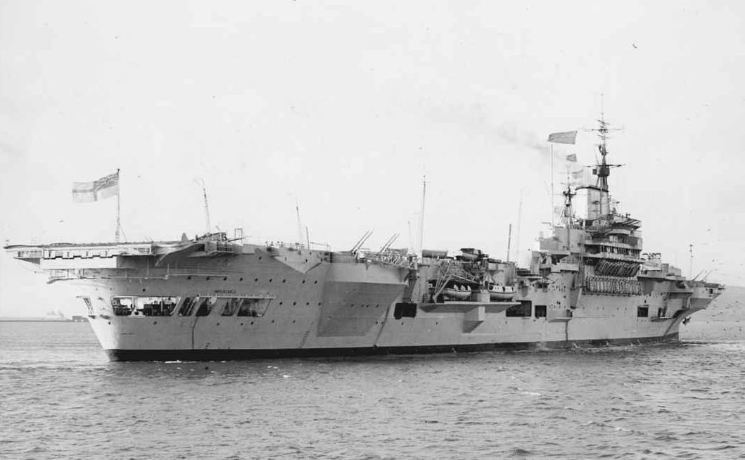 HMS Implacable in 1952 (Naval History.net)