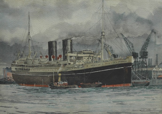 SS Parapindi painted in 1938