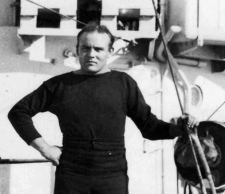 AB Tom Davis RNVR, ship's writer on HMS Active