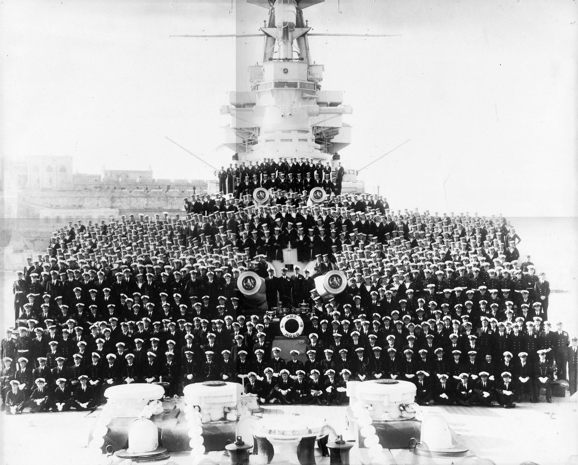 The ship's company of HMS Hood in January 1939